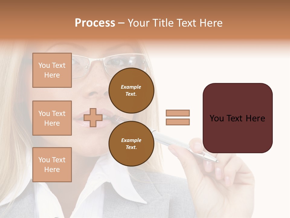 Pen Confidence Brown PowerPoint Template