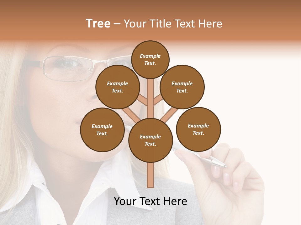 Pen Confidence Brown PowerPoint Template