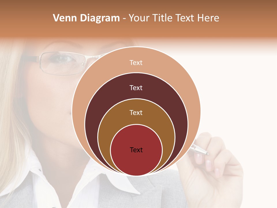 Pen Confidence Brown PowerPoint Template
