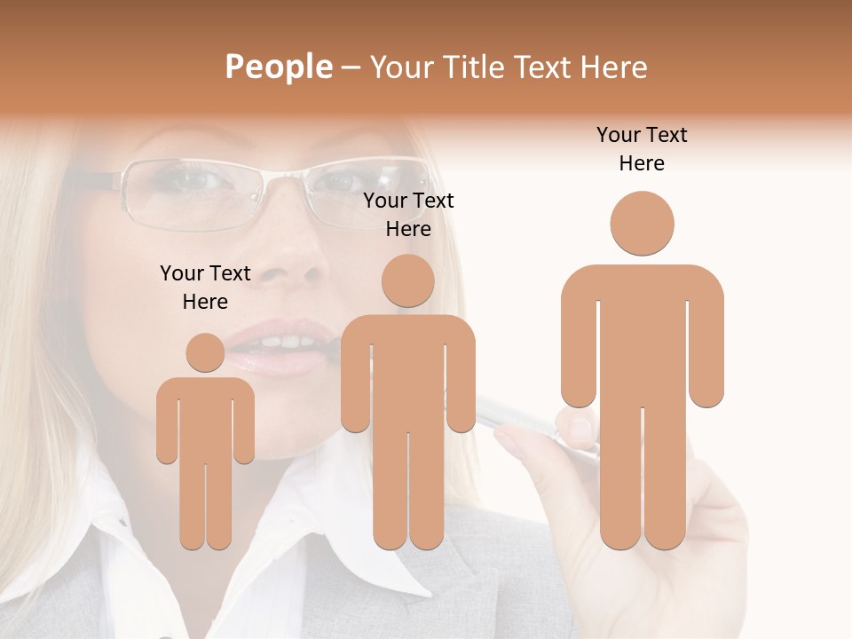 Pen Confidence Brown PowerPoint Template