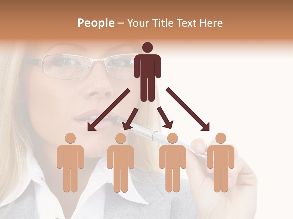 Pen Confidence Brown PowerPoint Template