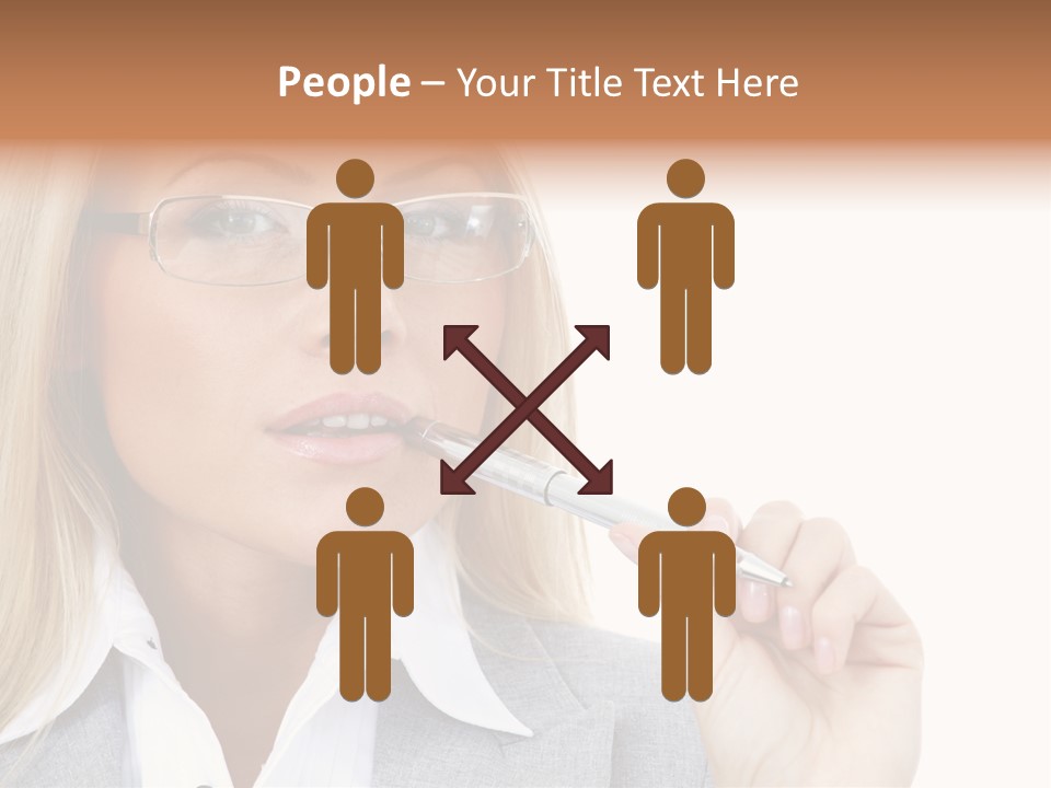Pen Confidence Brown PowerPoint Template
