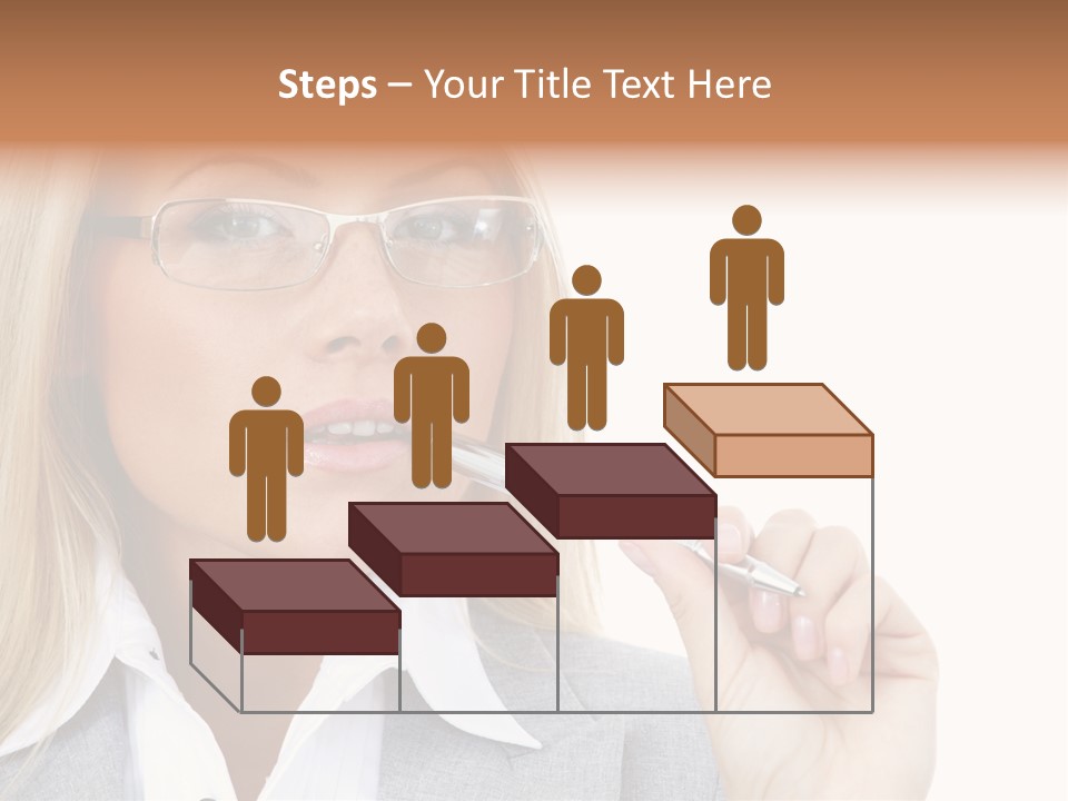 Pen Confidence Brown PowerPoint Template