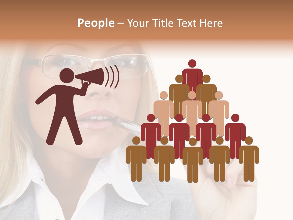 Pen Confidence Brown PowerPoint Template