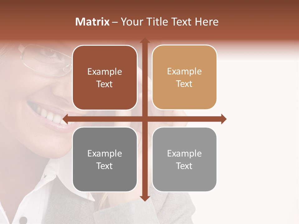 Eyewear Blond Pretty PowerPoint Template