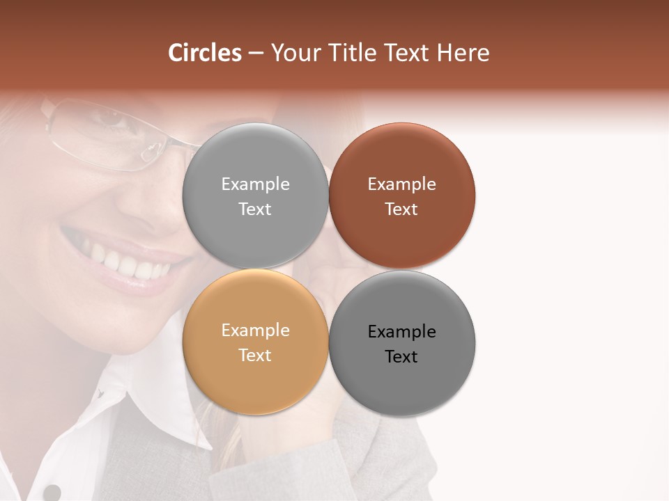 Eyewear Blond Pretty PowerPoint Template