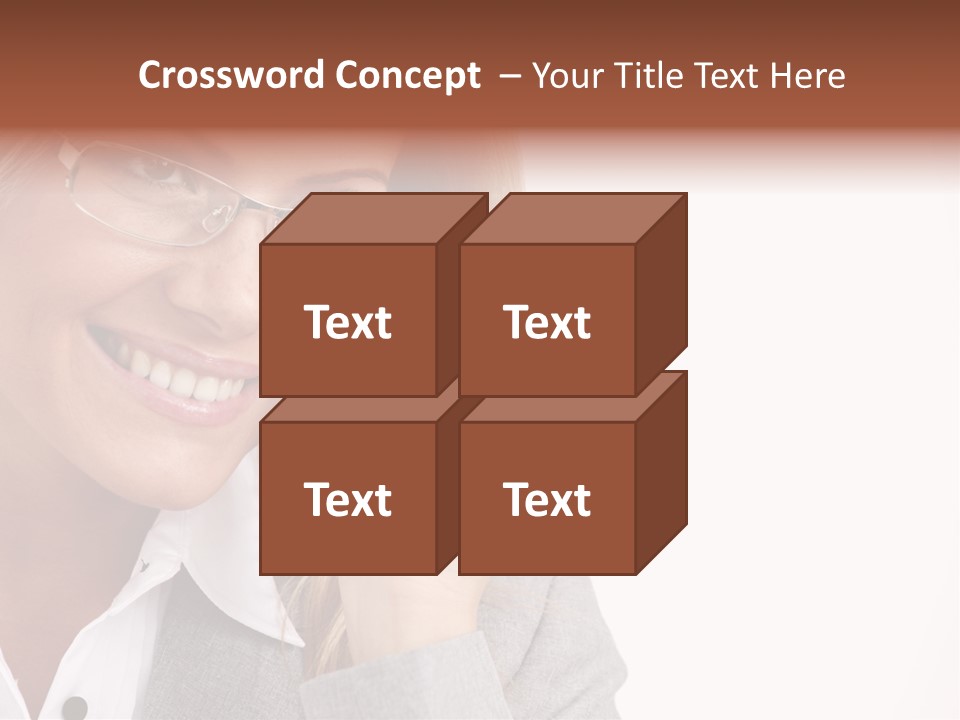 Eyewear Blond Pretty PowerPoint Template