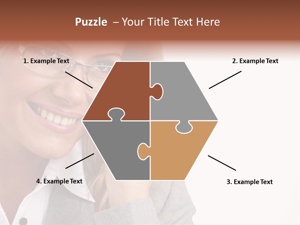 Eyewear Blond Pretty PowerPoint Template