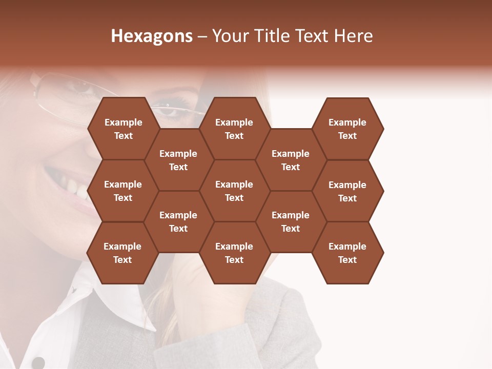 Eyewear Blond Pretty PowerPoint Template