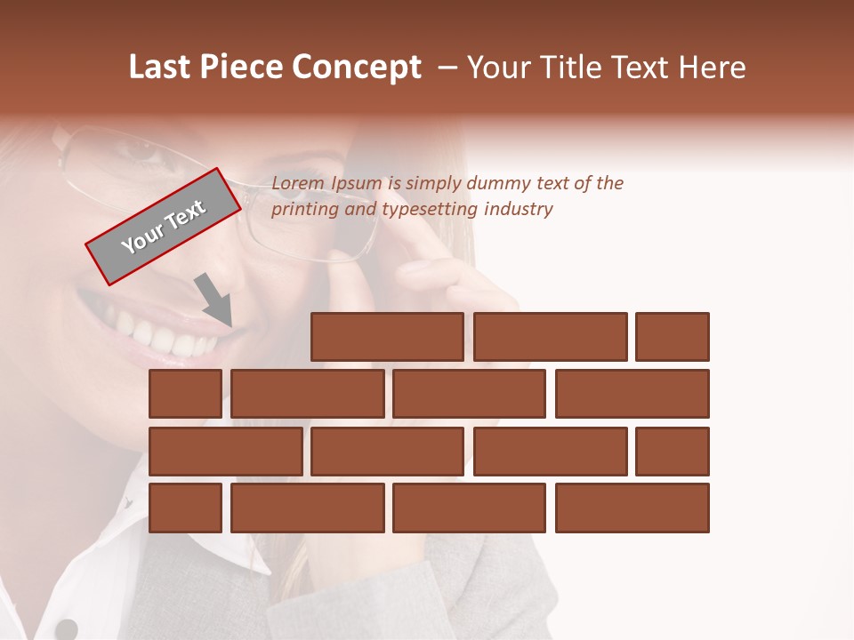 Eyewear Blond Pretty PowerPoint Template