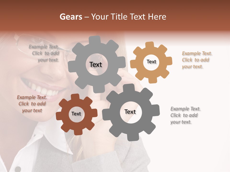 Eyewear Blond Pretty PowerPoint Template