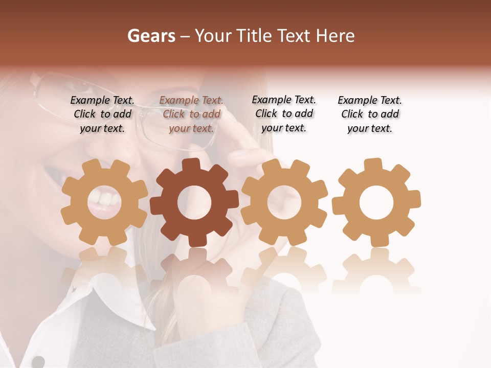 Eyewear Blond Pretty PowerPoint Template