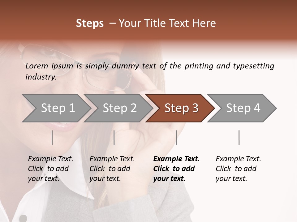 Eyewear Blond Pretty PowerPoint Template