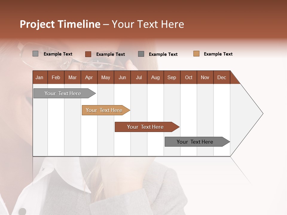 Eyewear Blond Pretty PowerPoint Template