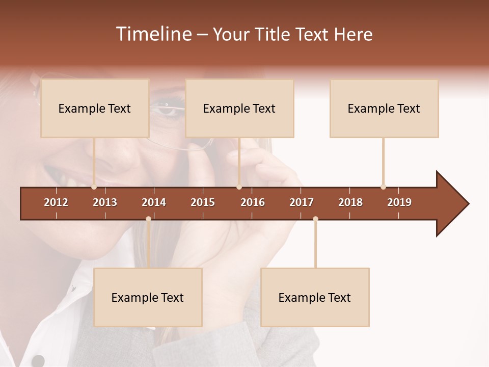 Eyewear Blond Pretty PowerPoint Template