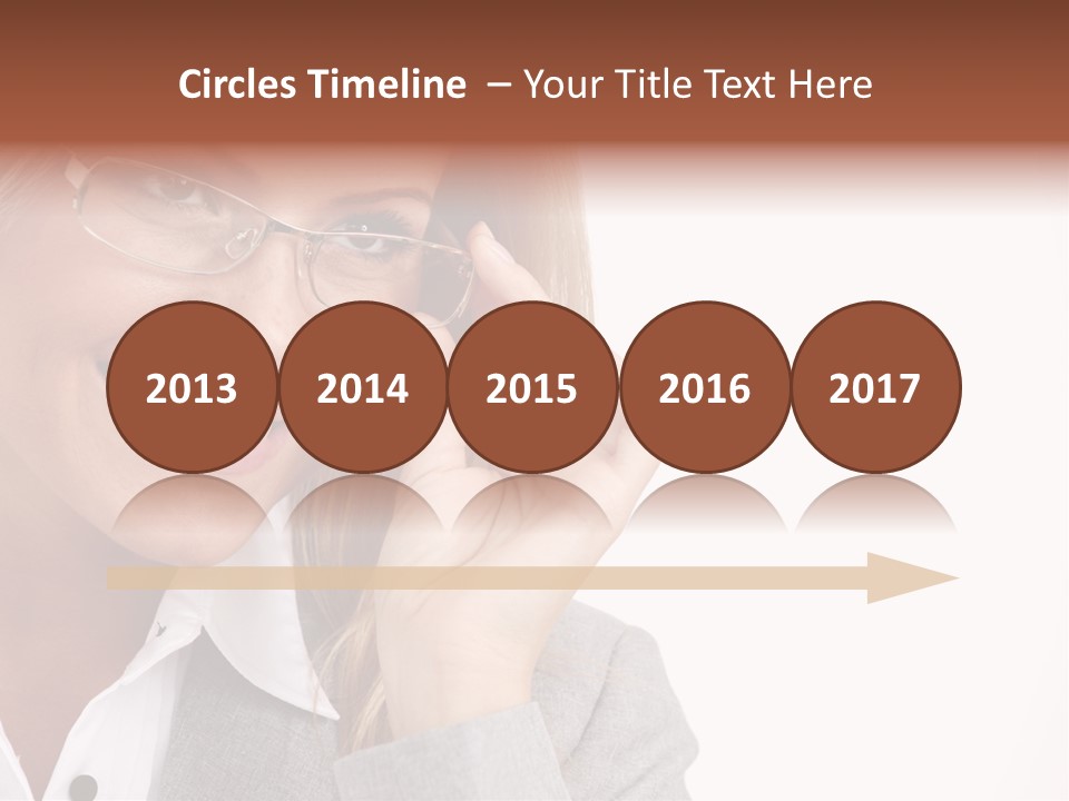 Eyewear Blond Pretty PowerPoint Template