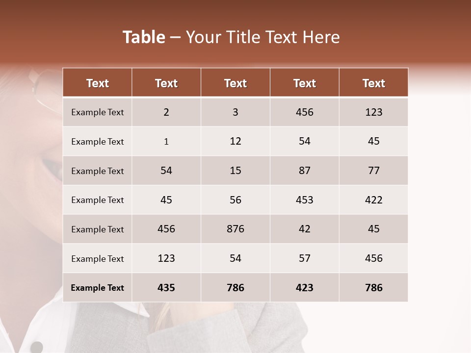 Eyewear Blond Pretty PowerPoint Template