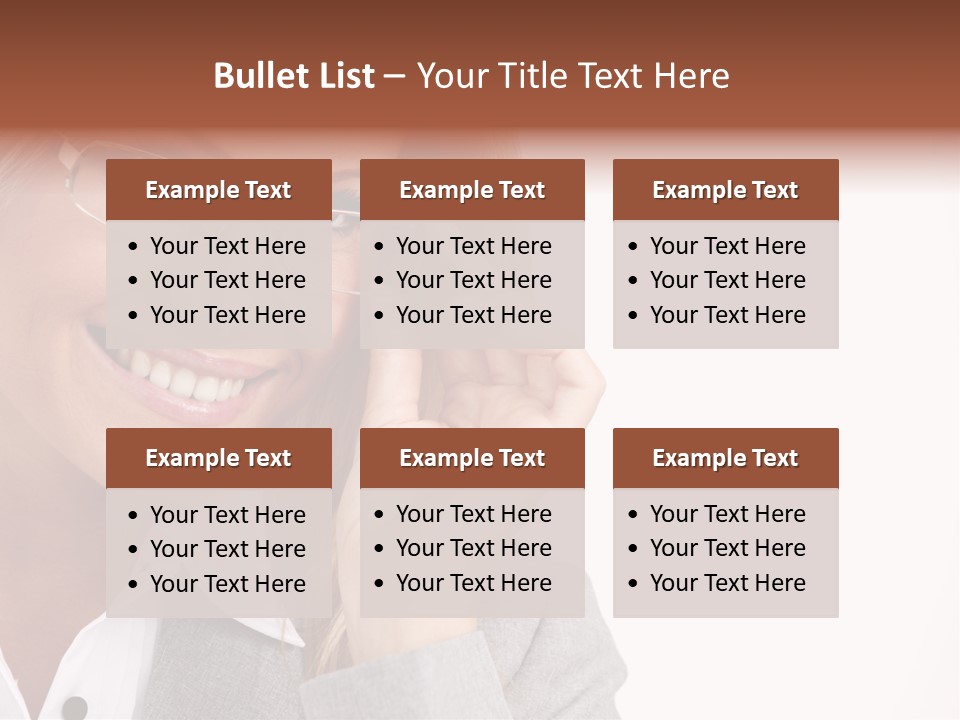 Eyewear Blond Pretty PowerPoint Template