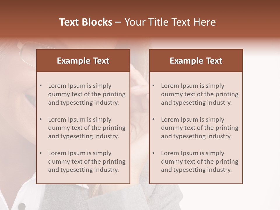 Eyewear Blond Pretty PowerPoint Template