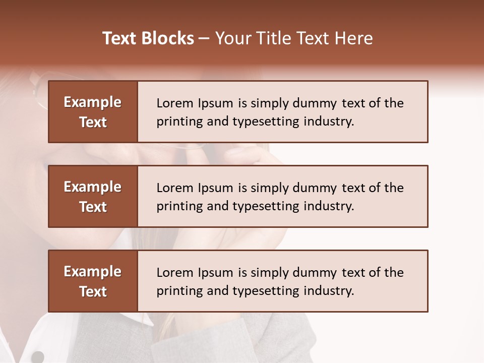 Eyewear Blond Pretty PowerPoint Template