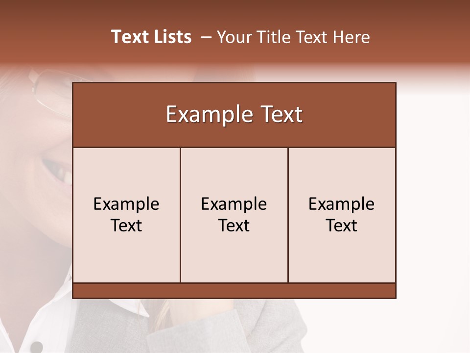 Eyewear Blond Pretty PowerPoint Template