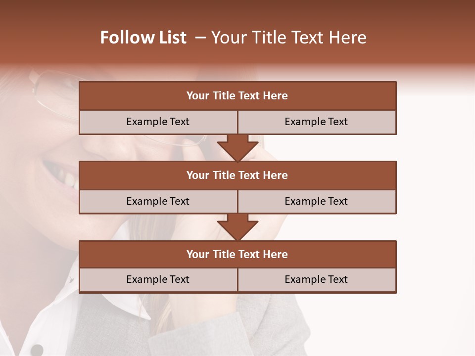 Eyewear Blond Pretty PowerPoint Template