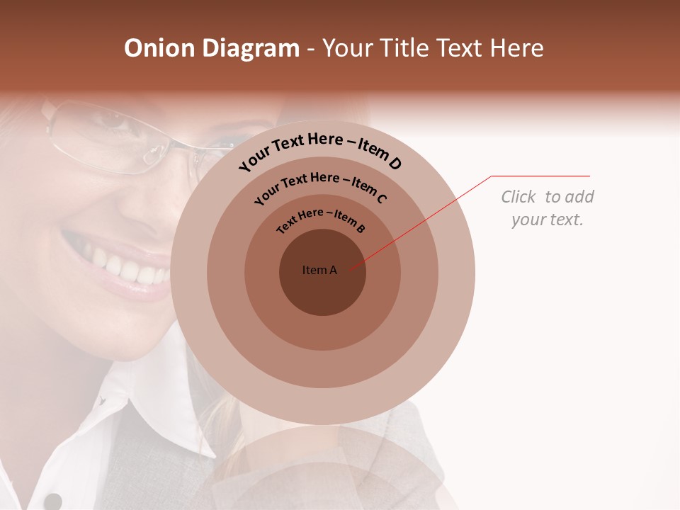 Eyewear Blond Pretty PowerPoint Template