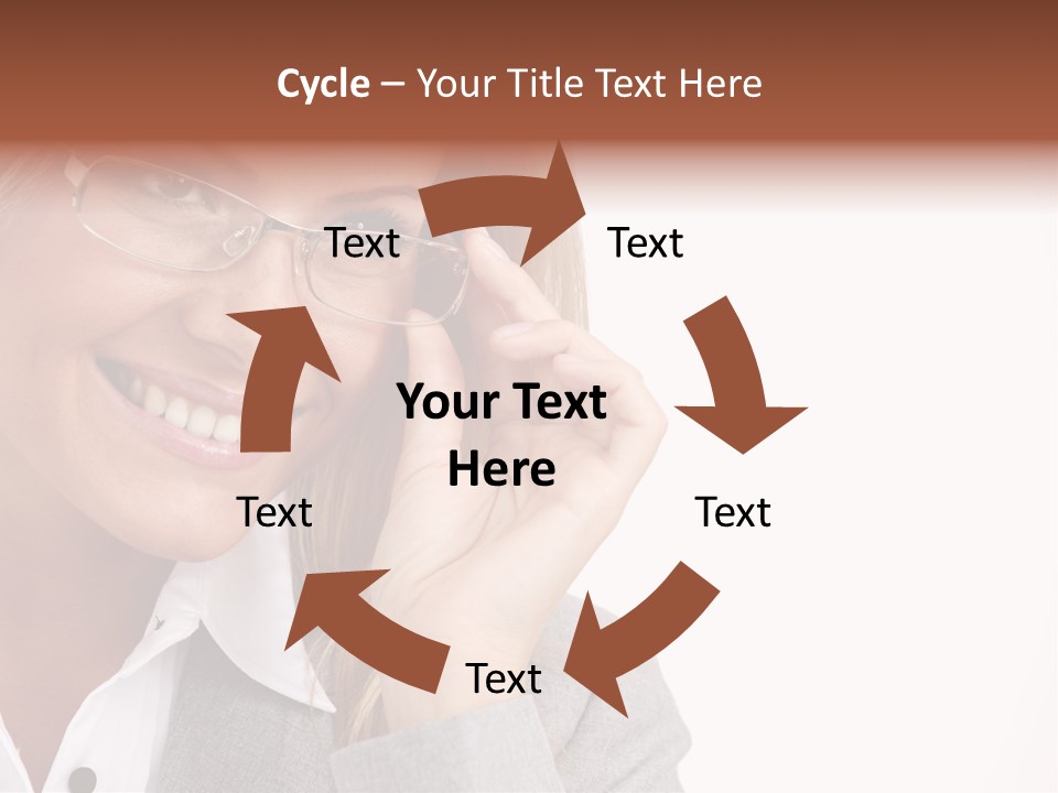 Eyewear Blond Pretty PowerPoint Template