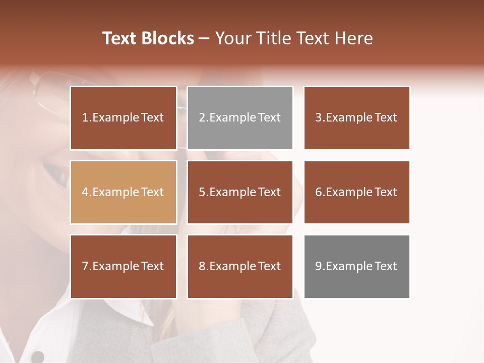 Eyewear Blond Pretty PowerPoint Template