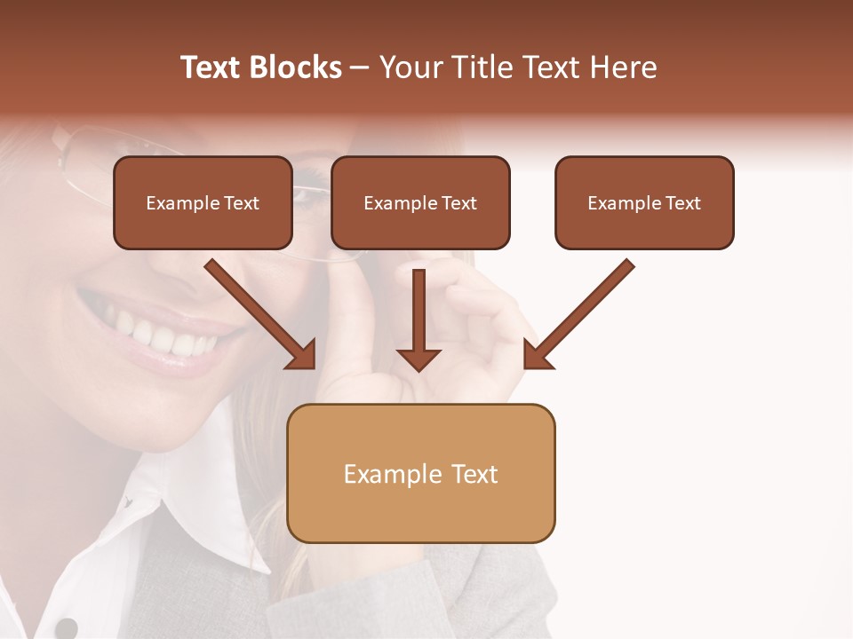 Eyewear Blond Pretty PowerPoint Template