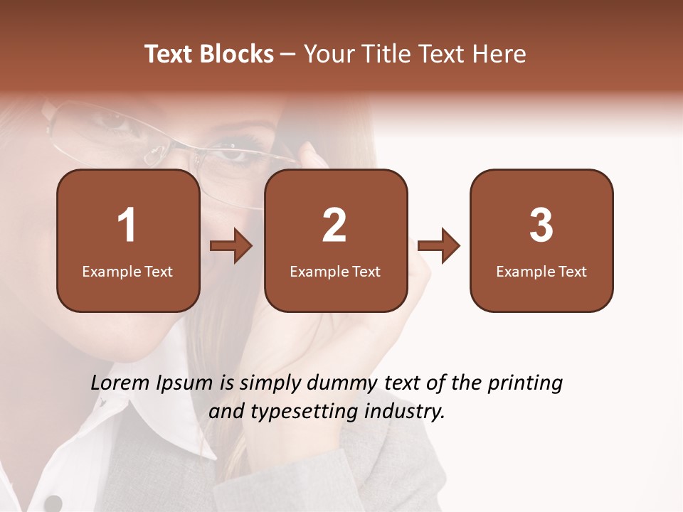 Eyewear Blond Pretty PowerPoint Template