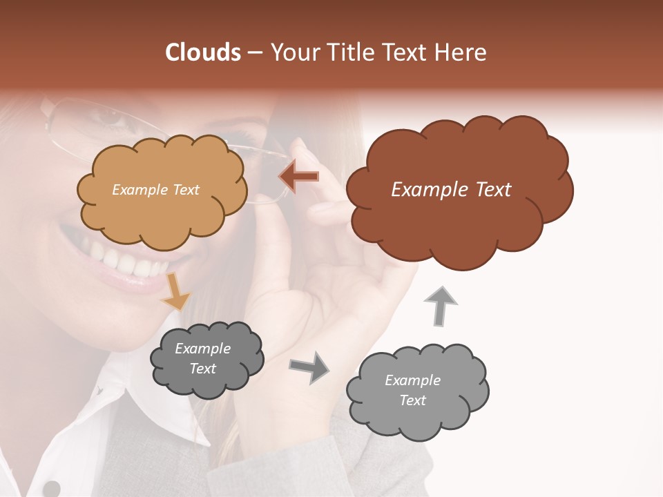 Eyewear Blond Pretty PowerPoint Template