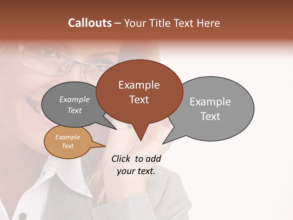 Eyewear Blond Pretty PowerPoint Template