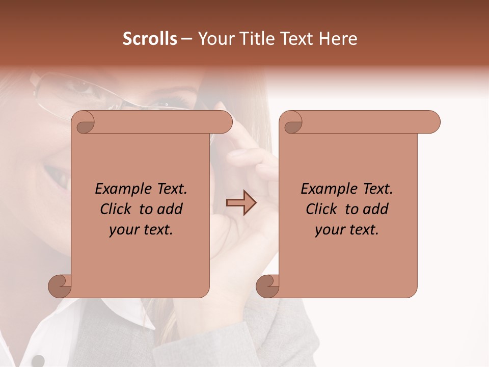 Eyewear Blond Pretty PowerPoint Template