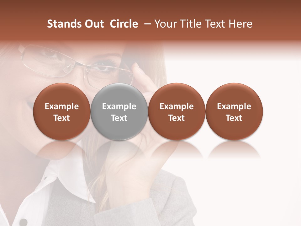 Eyewear Blond Pretty PowerPoint Template