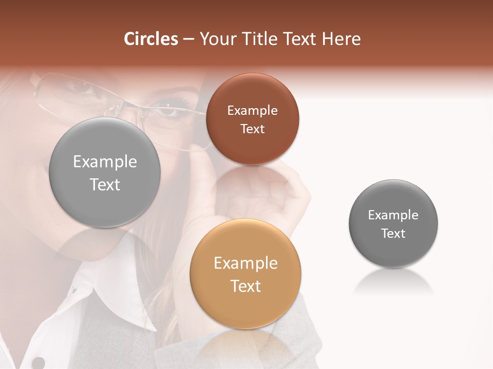 Eyewear Blond Pretty PowerPoint Template