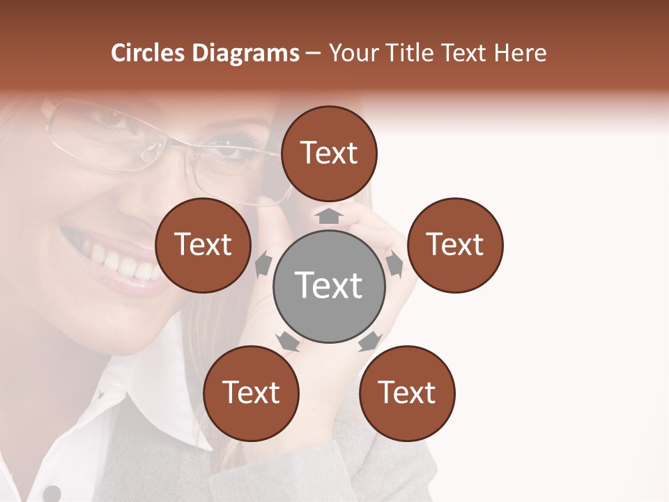 Eyewear Blond Pretty PowerPoint Template