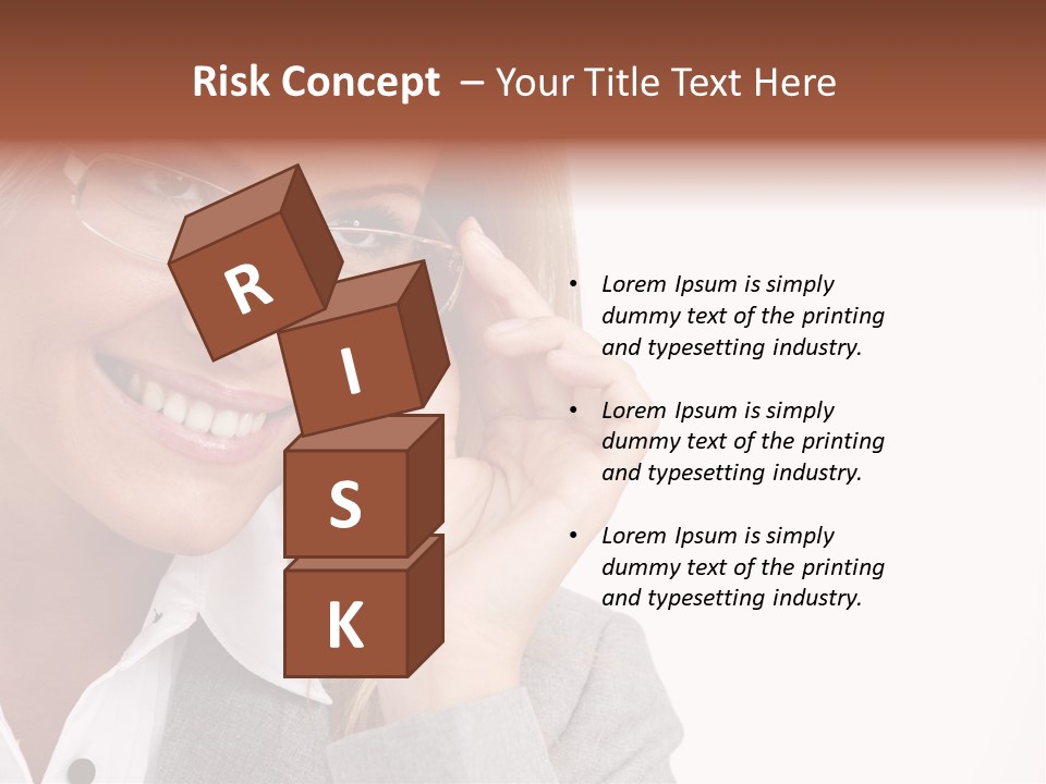 Eyewear Blond Pretty PowerPoint Template