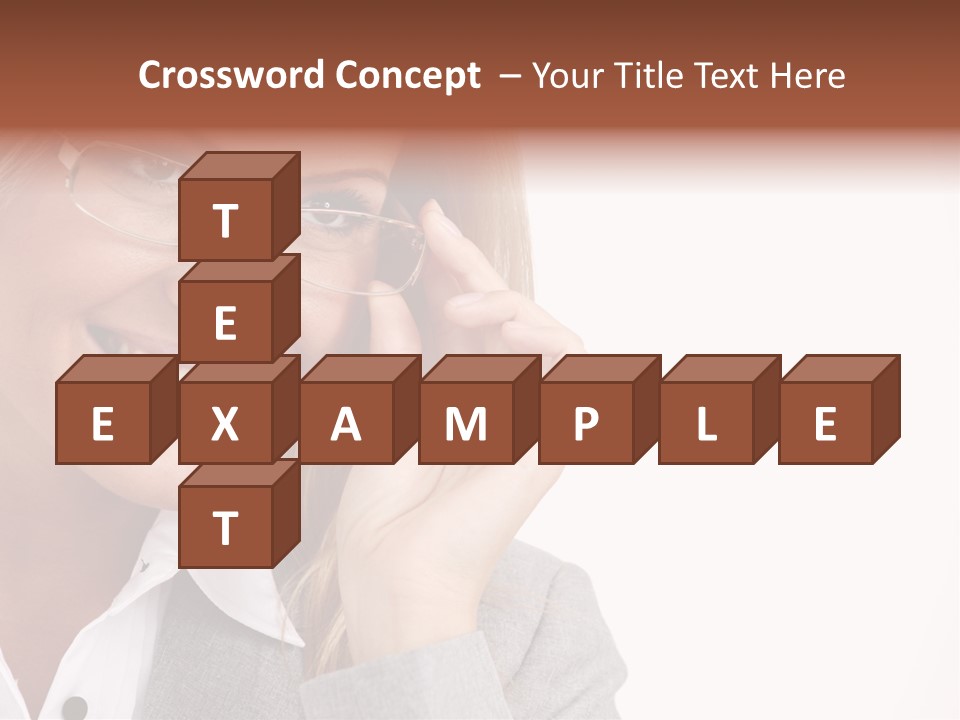 Eyewear Blond Pretty PowerPoint Template