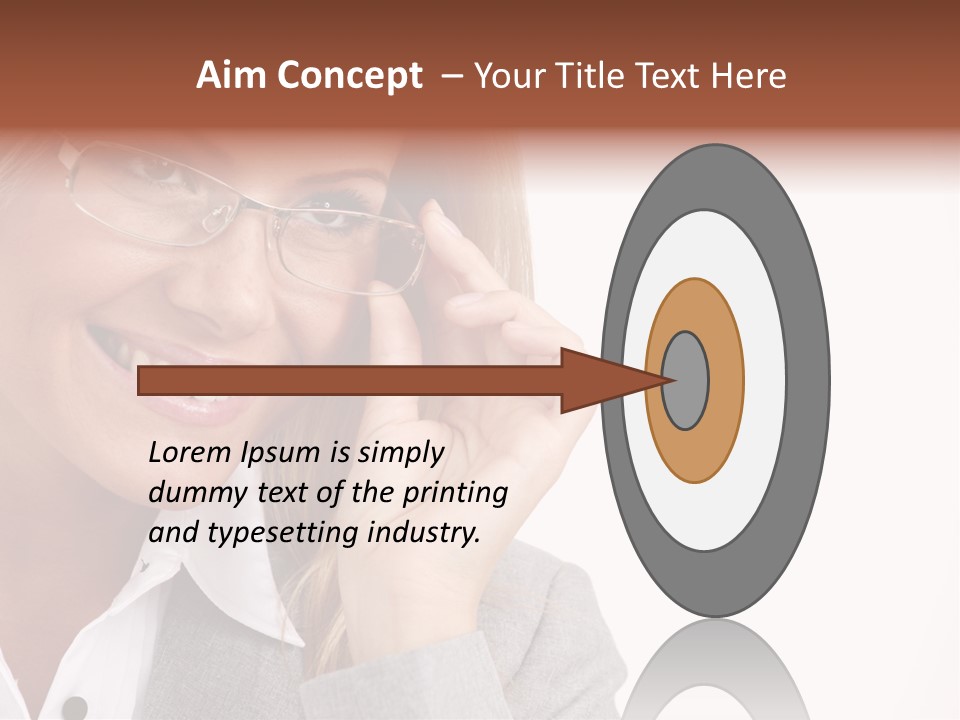 Eyewear Blond Pretty PowerPoint Template