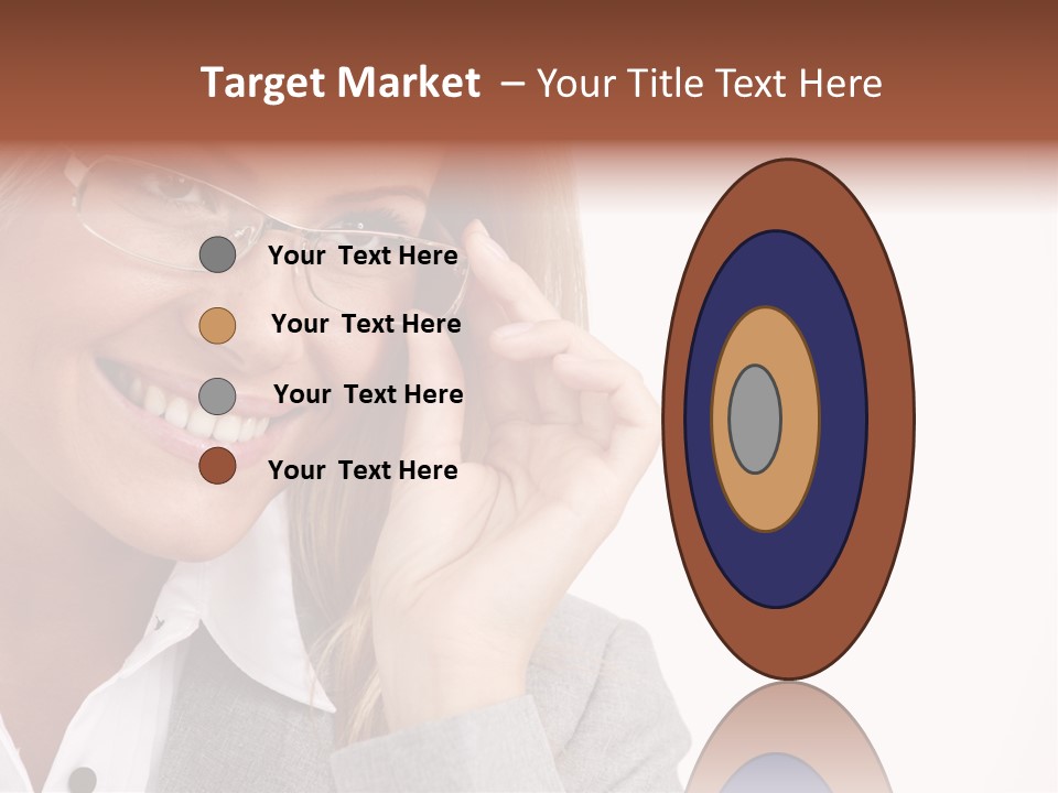 Eyewear Blond Pretty PowerPoint Template