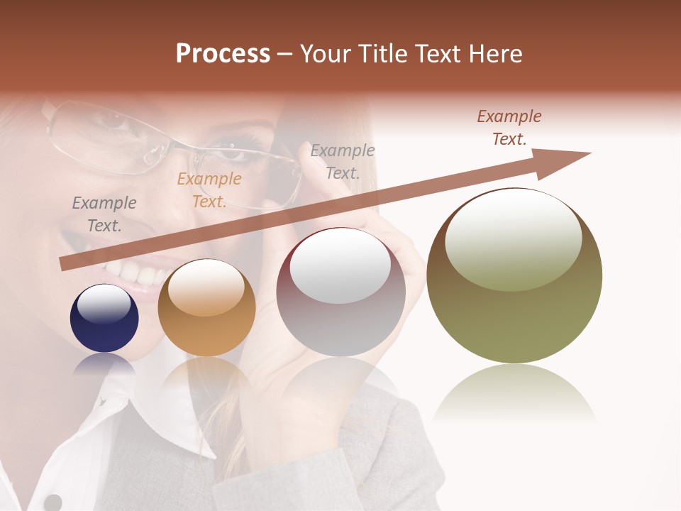 Eyewear Blond Pretty PowerPoint Template