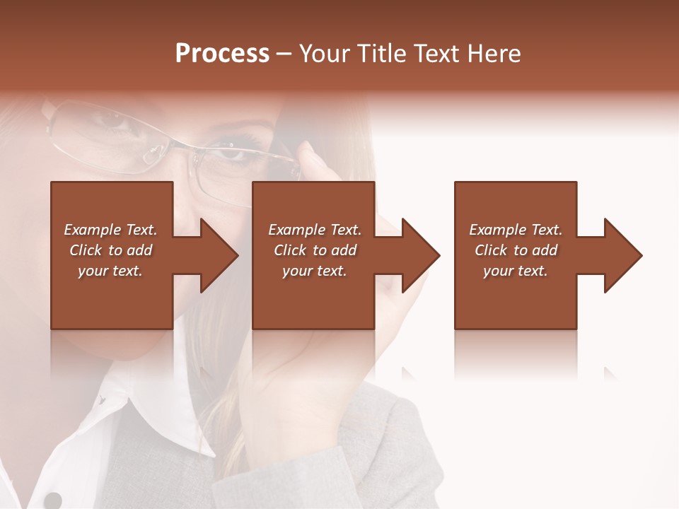 Eyewear Blond Pretty PowerPoint Template