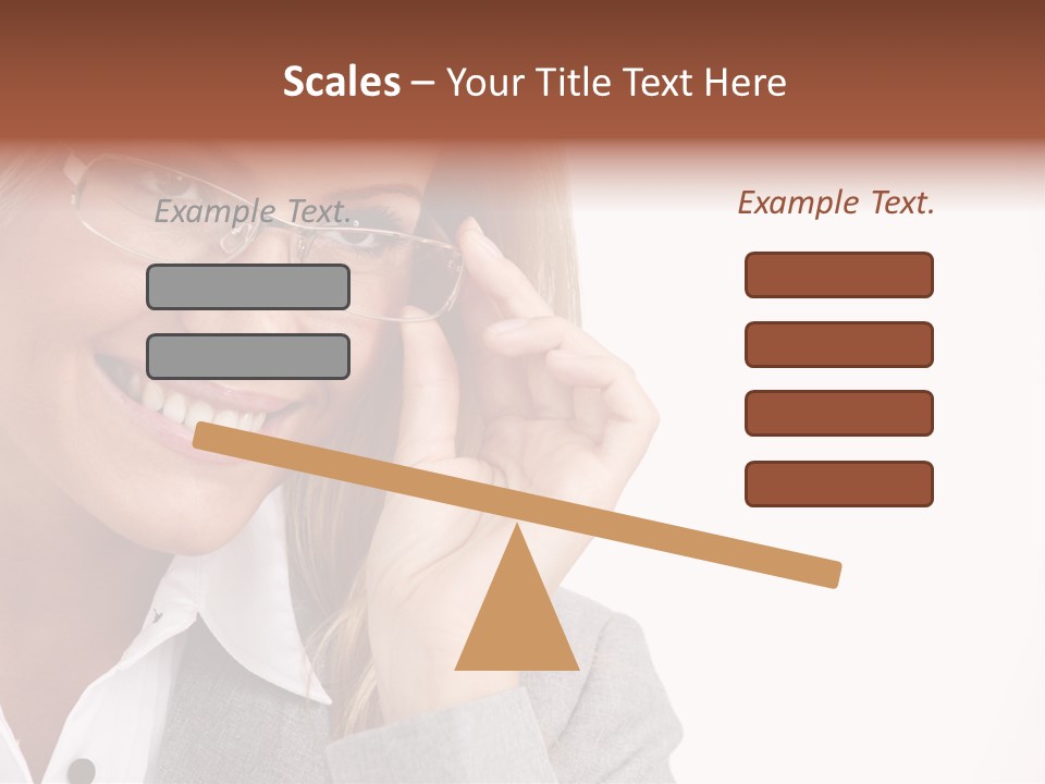 Eyewear Blond Pretty PowerPoint Template