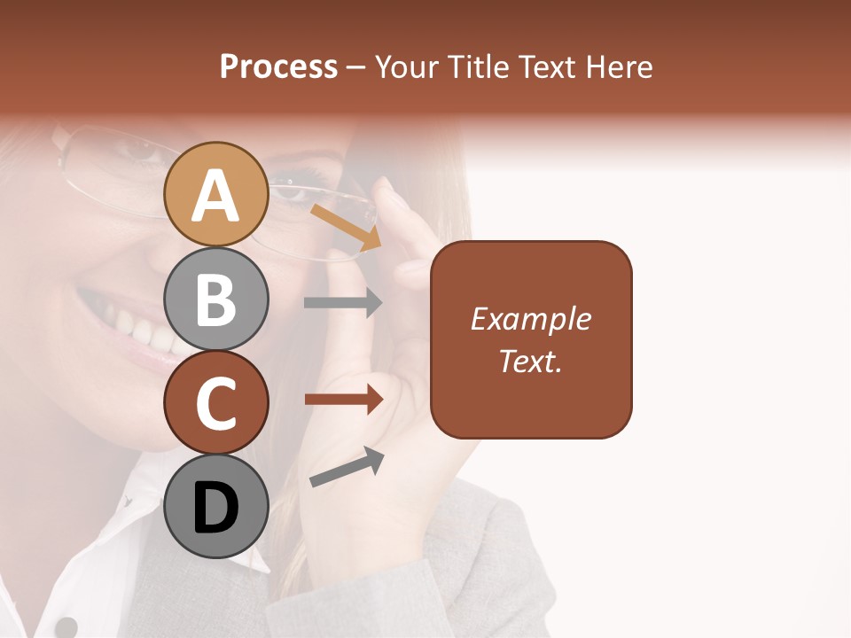 Eyewear Blond Pretty PowerPoint Template