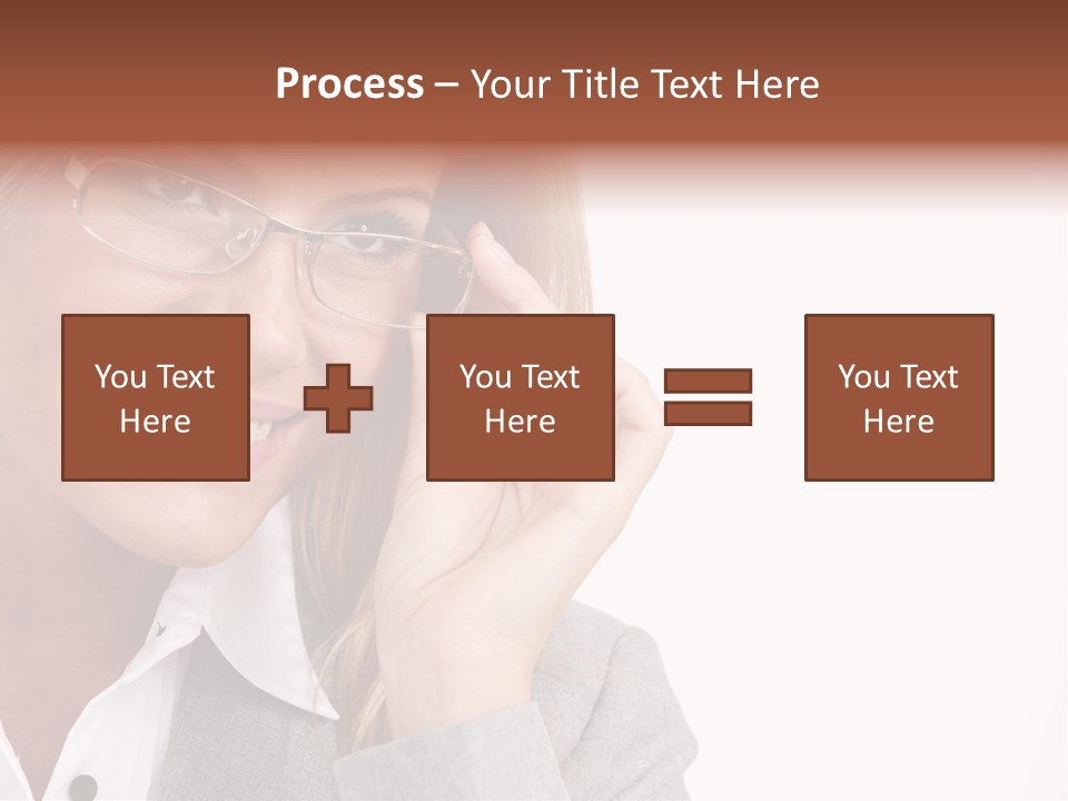 Eyewear Blond Pretty PowerPoint Template
