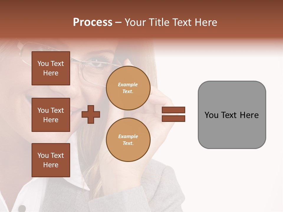 Eyewear Blond Pretty PowerPoint Template