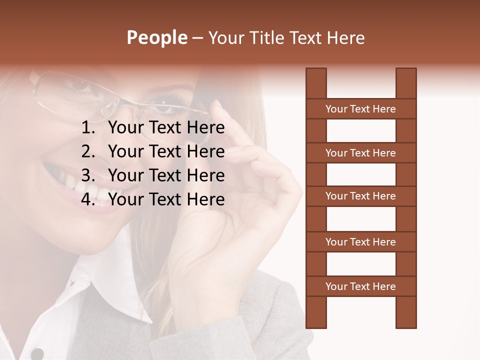 Eyewear Blond Pretty PowerPoint Template