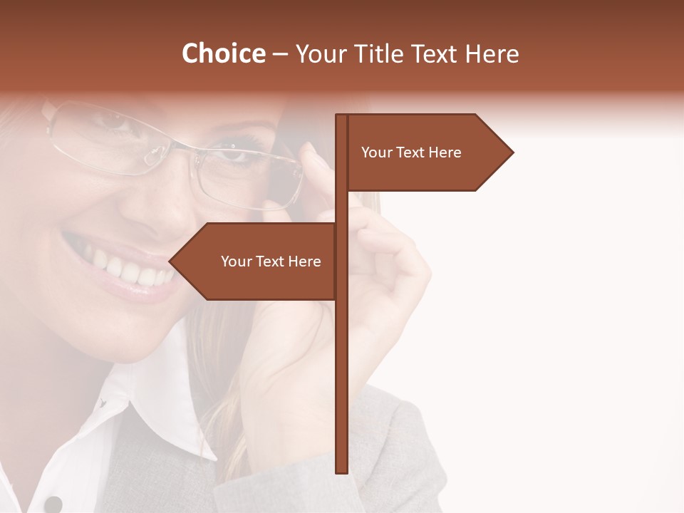 Eyewear Blond Pretty PowerPoint Template