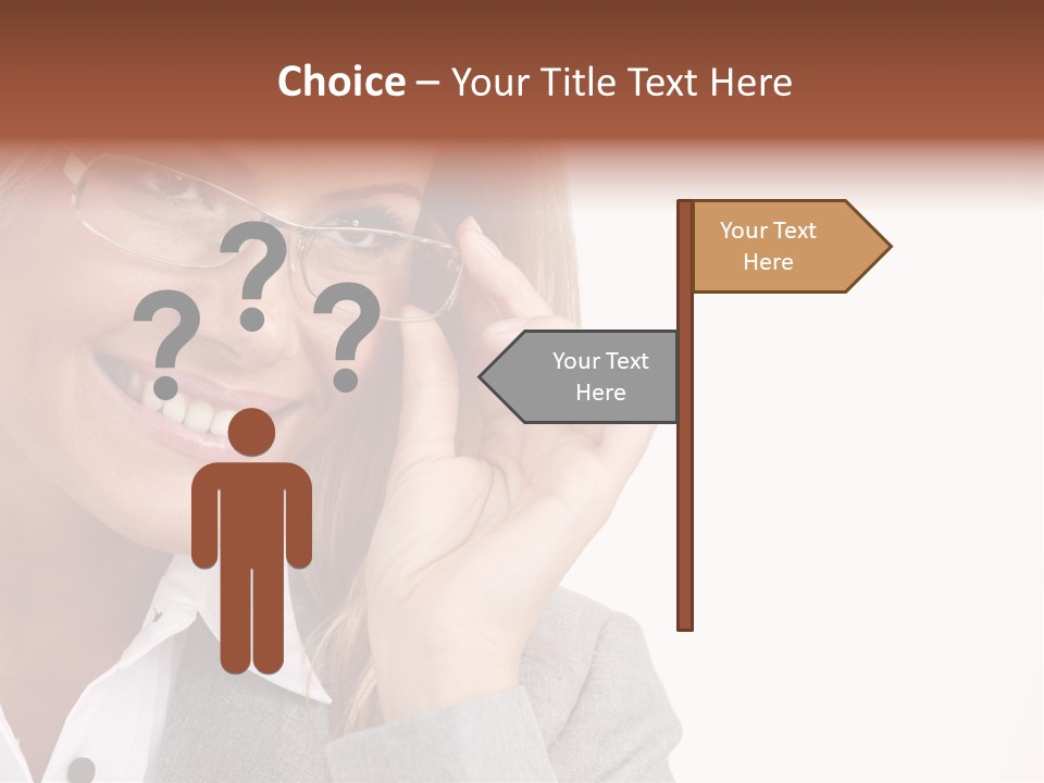 Eyewear Blond Pretty PowerPoint Template